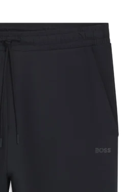 Stretch-cotton tracksuit bottoms with logo print