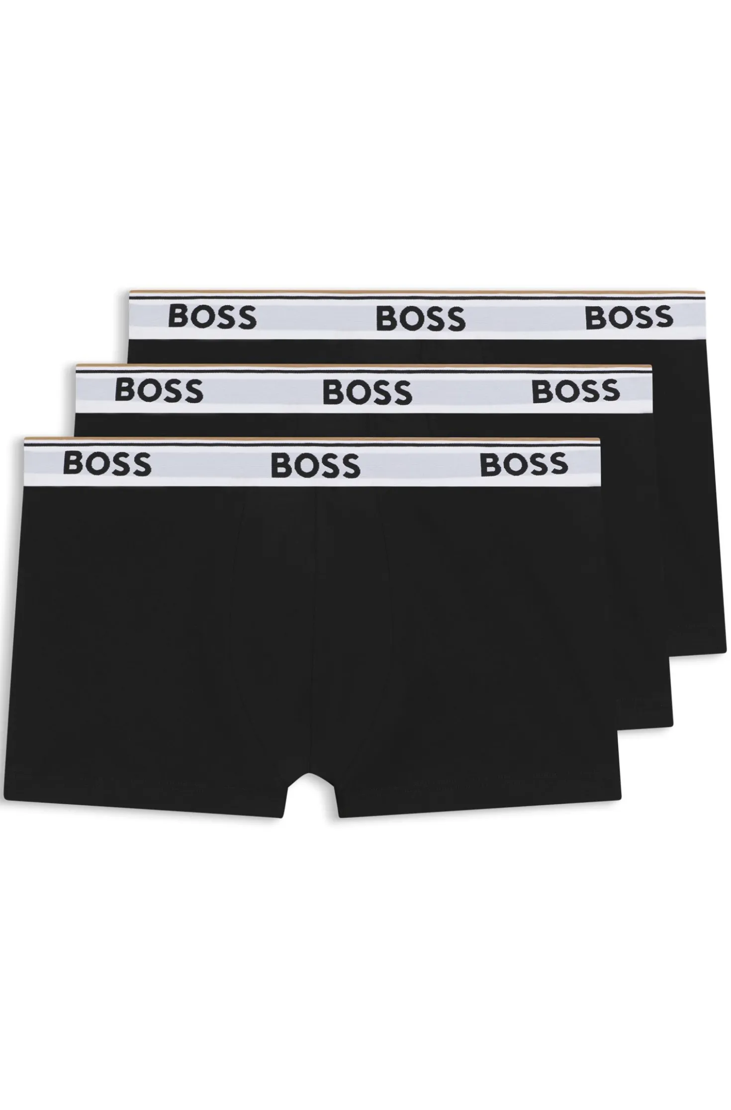 Stretch-cotton trunks with repeat logos