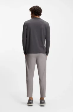 Stretch-cotton T-shirt with contrast logo