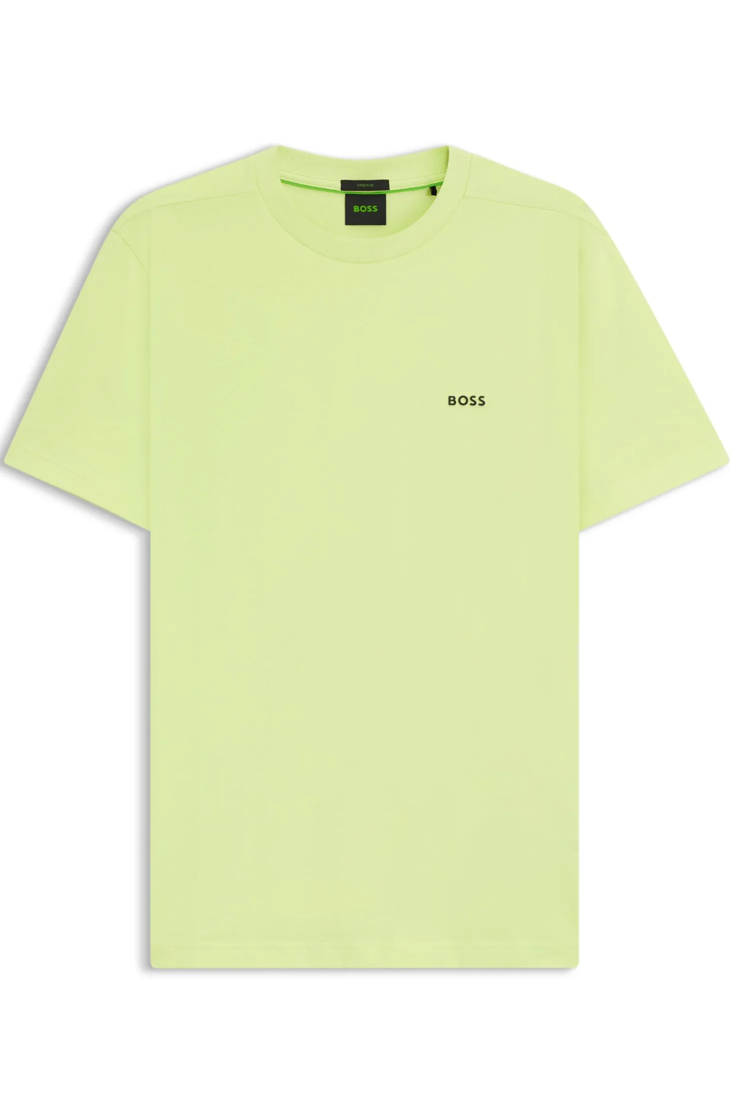 Stretch-cotton T-shirt with contrast logo