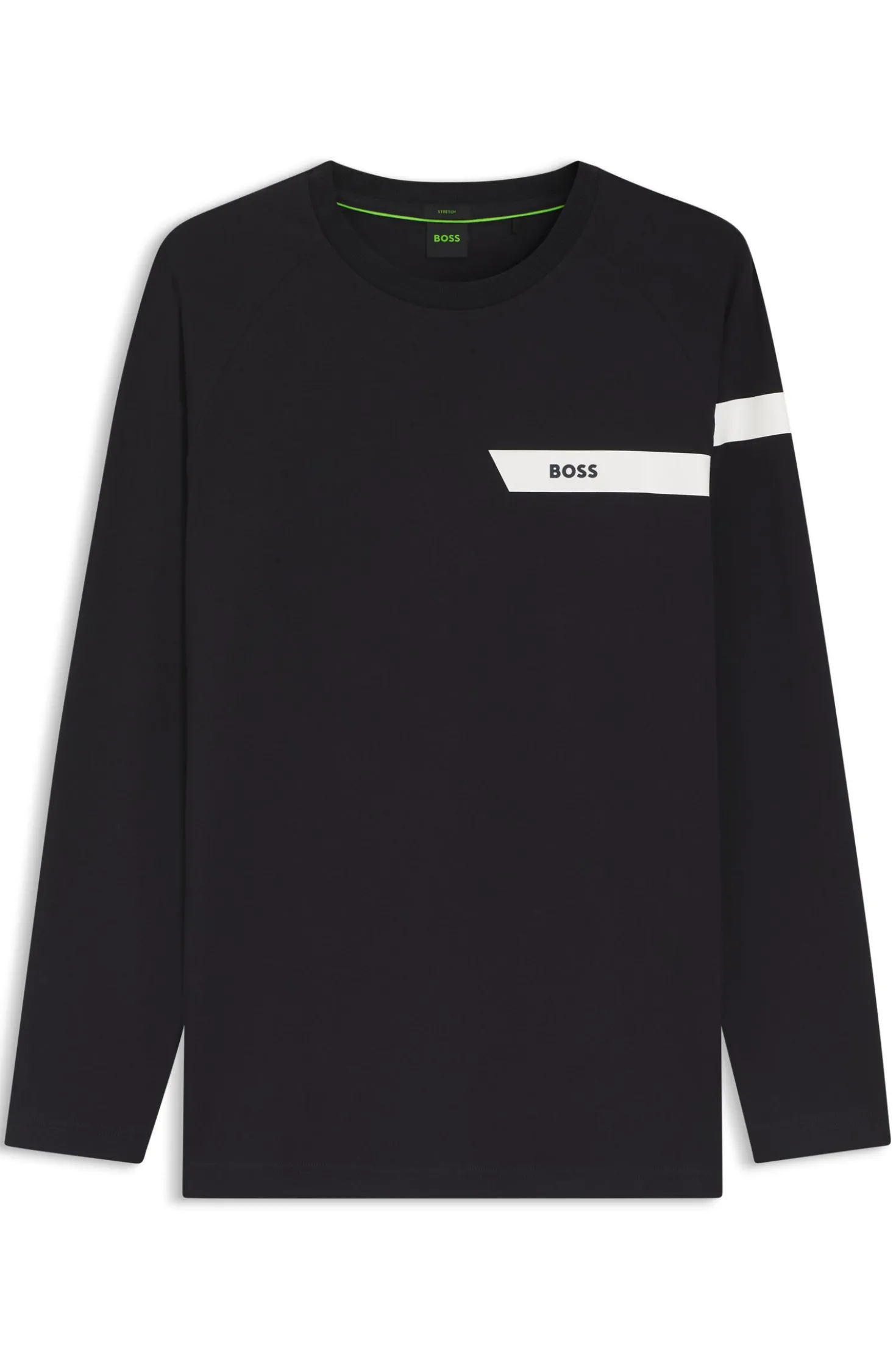 Stretch-cotton T-shirt with logo print