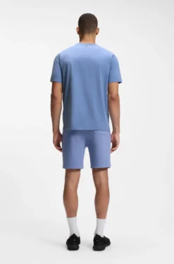 Stretch-cotton T-shirt with tennis artwork