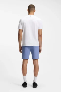 Stretch-cotton T-shirt with tennis artwork
