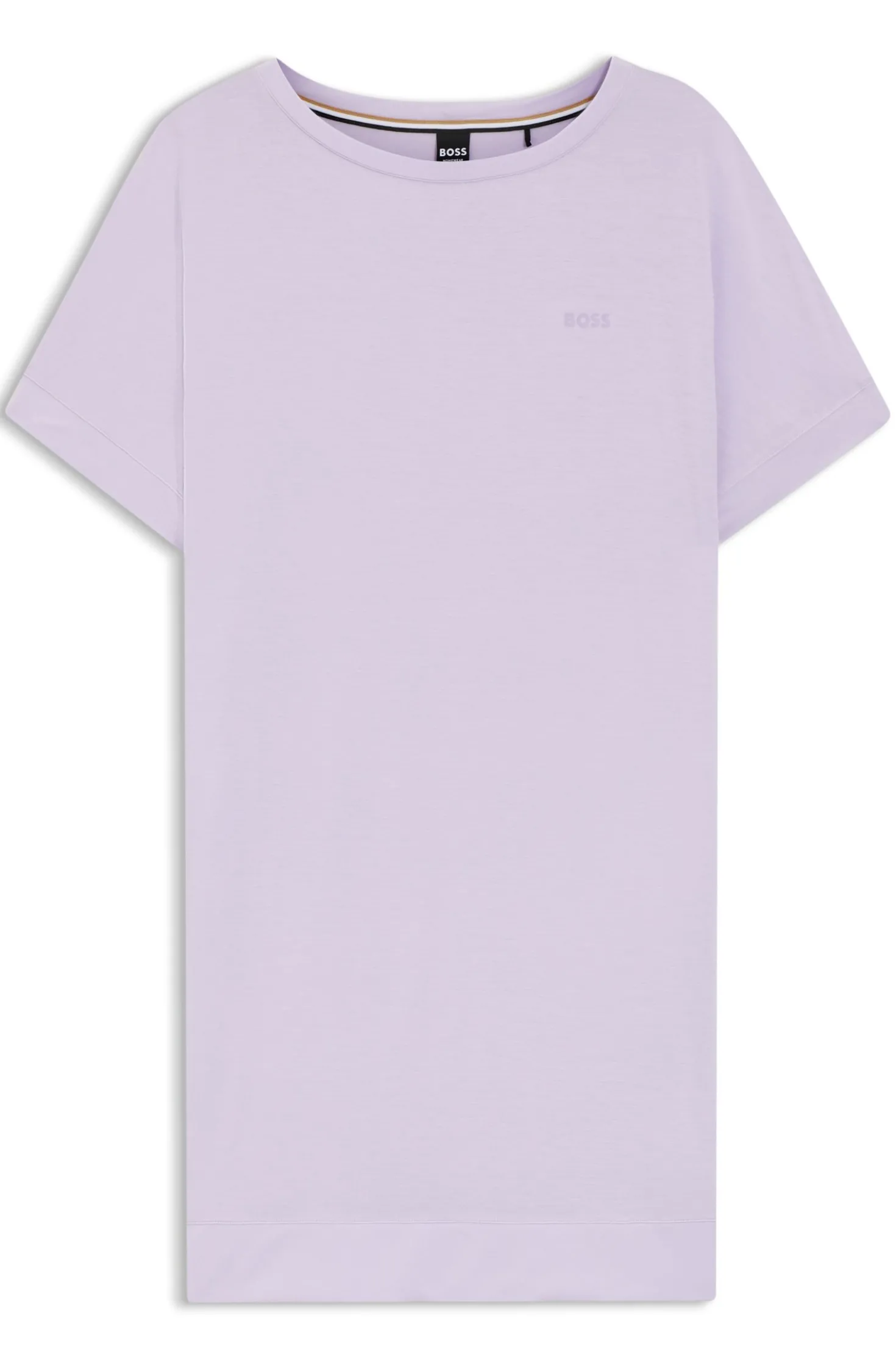 Stretch-jersey night dress with logo print