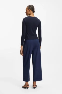Stretch-jersey top with stacked-logo print