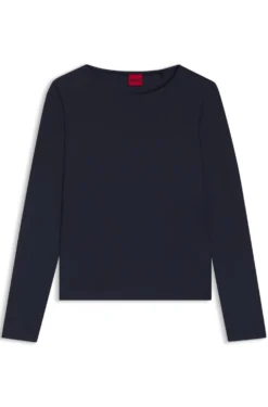 Stretch-jersey top with stacked-logo print