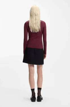 Stretch-jersey top with stacked-logo print