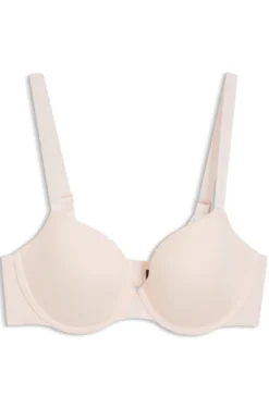 Stretch-jersey underwire bra with logo straps