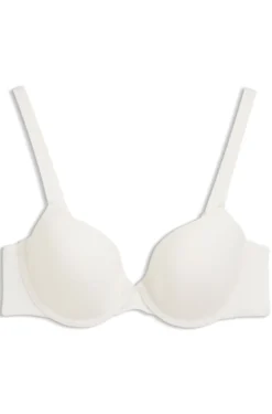 Stretch-jersey underwire bra with logo straps