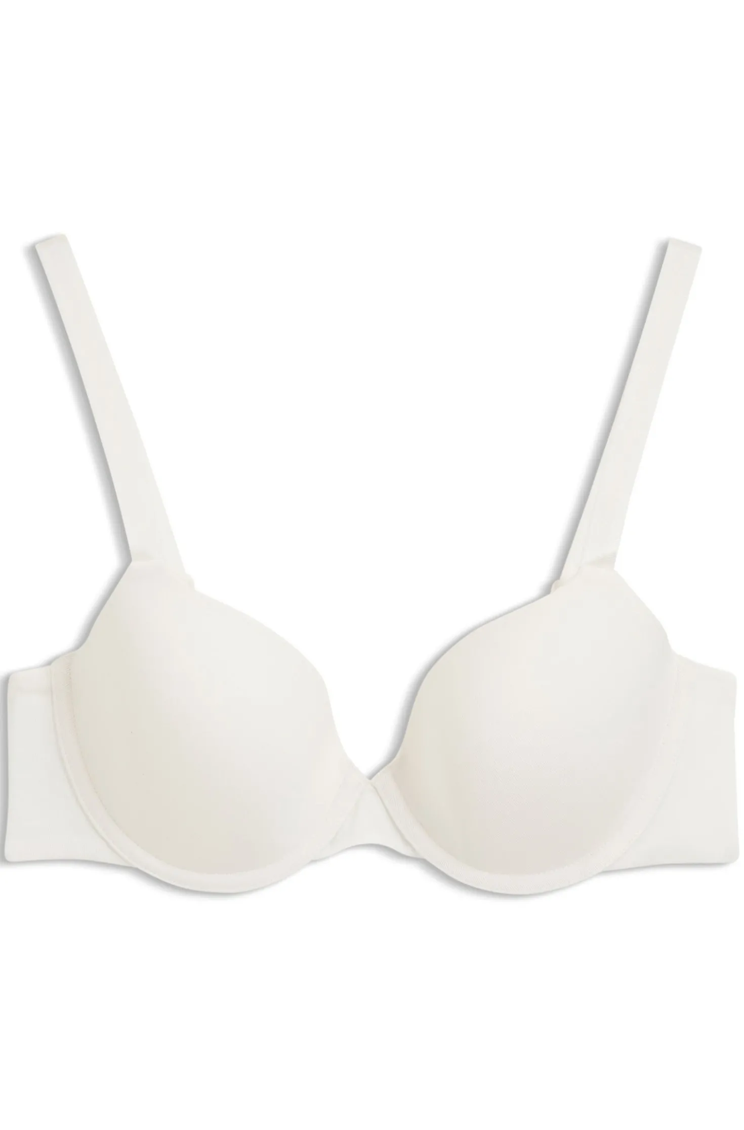 Stretch-jersey underwire bra with logo straps