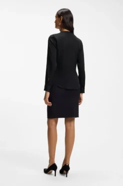 Stretch-silk blouse with gathered details