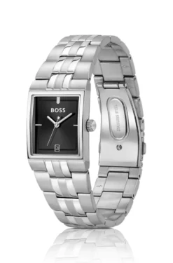 Strivo stainless-steel watch with stripe detail