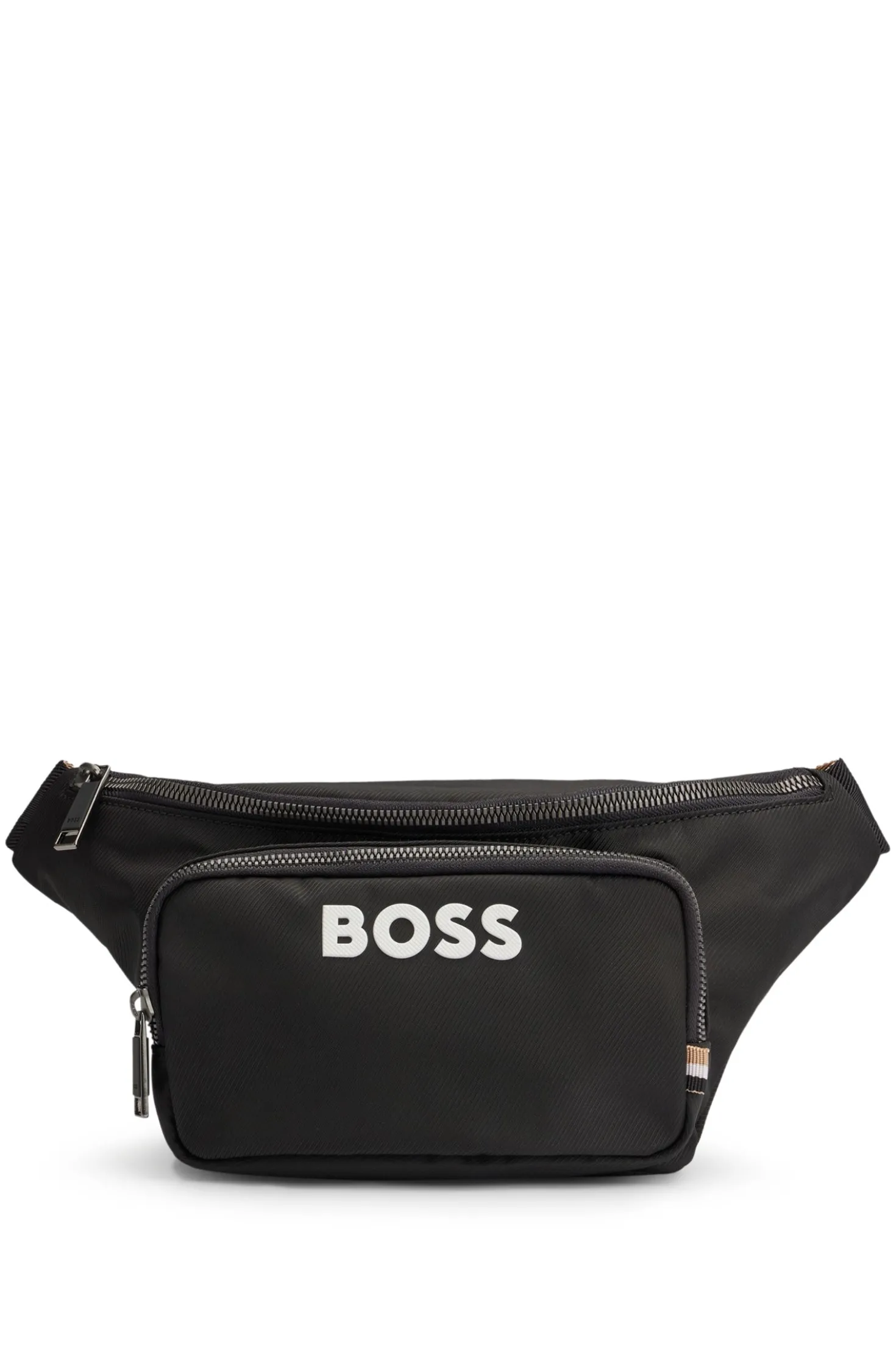 Structured belt bag with contrast logo