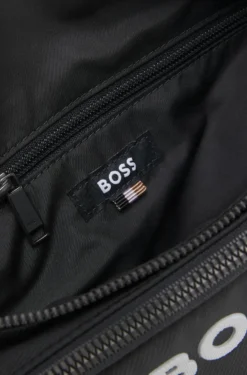 Structured belt bag with contrast logo