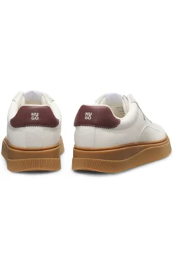 Suede-and-canvas trainers with logo details