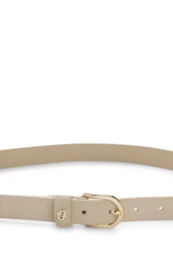 Suede belt with gold-tone Double B monogram