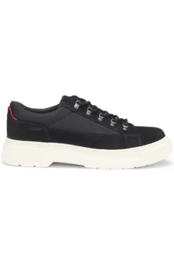 Suede Derby shoes with canvas trims