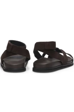 Suede sandals with Double B monogram