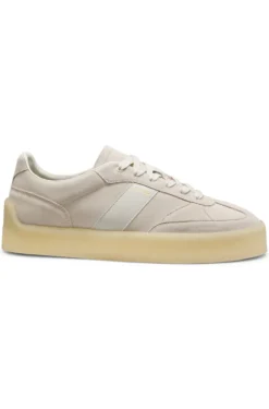 Suede trainers with side stripe