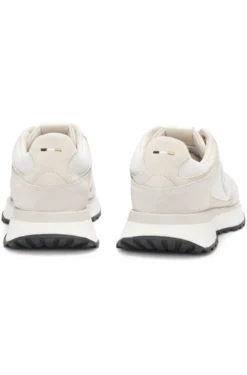 Suede-trim trainers with Double B monogram
