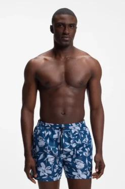 Swim shorts with all-over print