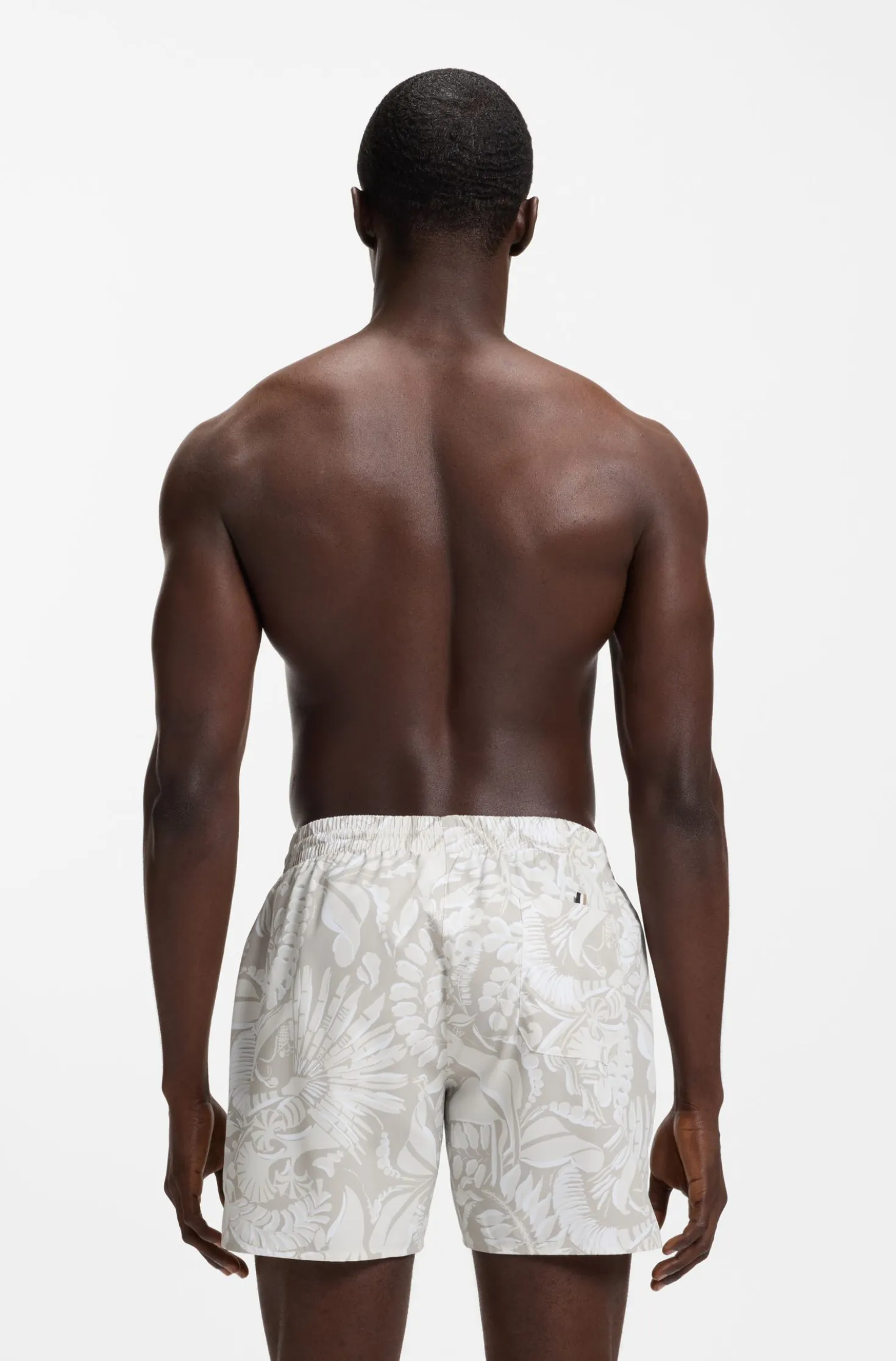 Swim shorts with all-over print