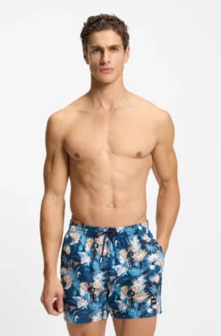 Swim shorts with all-over print
