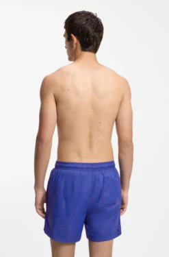 Swim shorts with contrast logo print