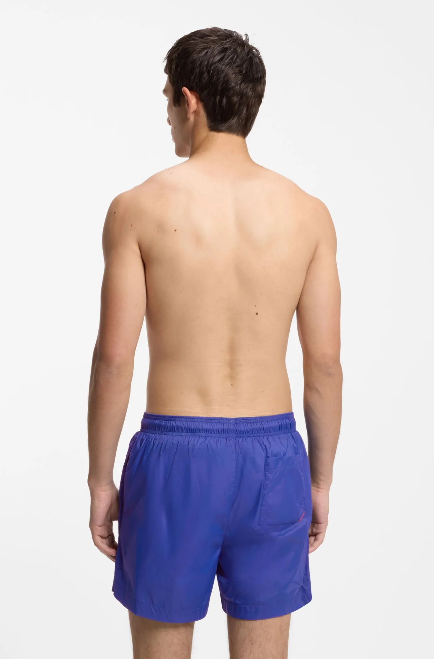 Swim shorts with contrast logo print