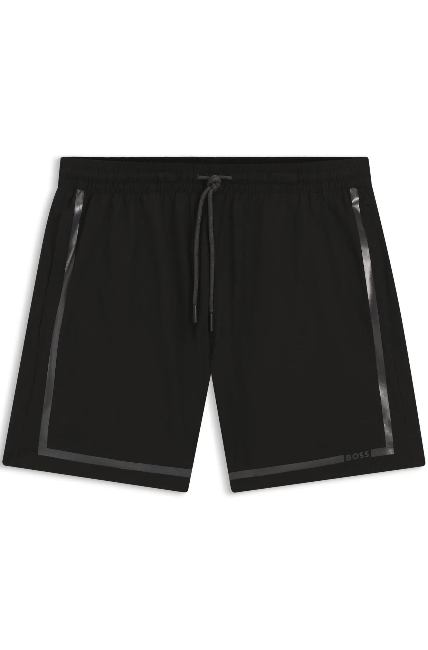 Swim shorts with logo stripe print
