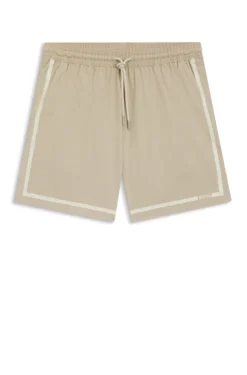 Swim shorts with logo stripe print