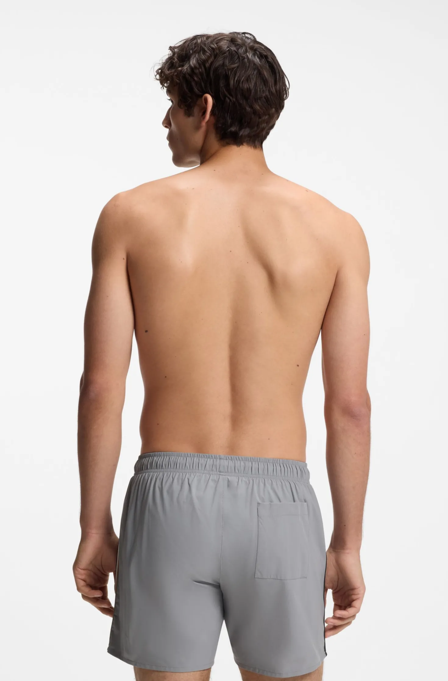 Swim shorts with signature stripe and logo