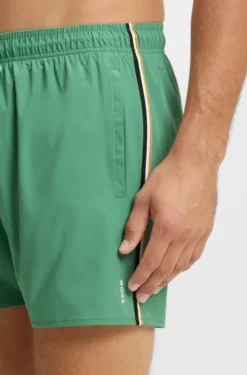Swim shorts with signature stripe and logo