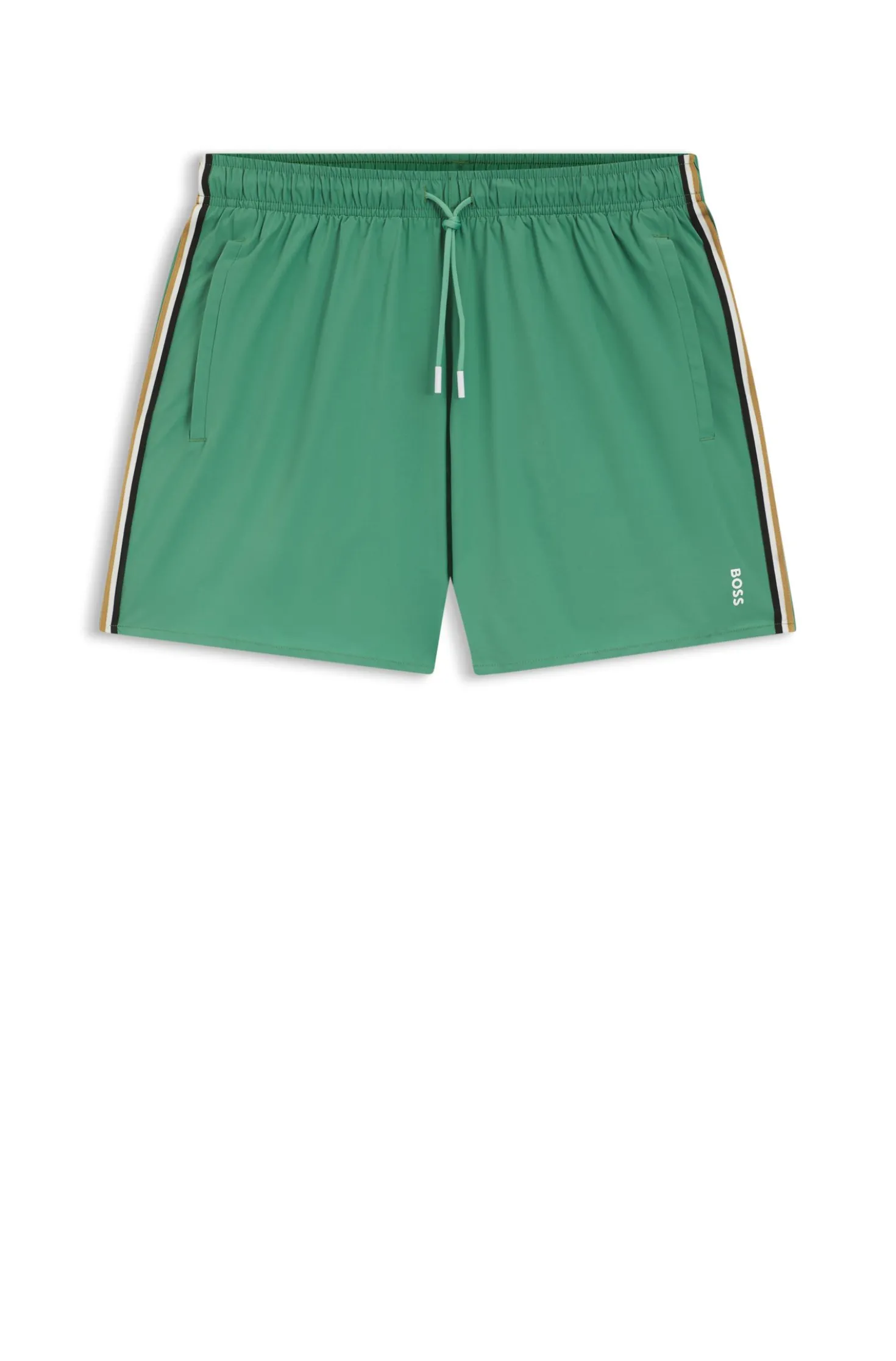 Swim shorts with signature stripe and logo