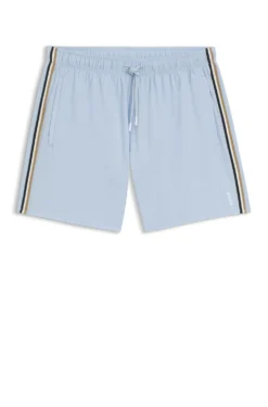 Swim shorts with signature stripe and logo