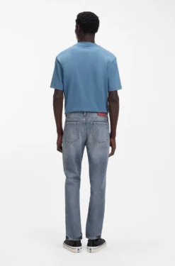 Tapered-fit jeans in blue comfort-stretch denim