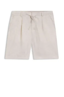 Tapered-fit shorts in linen