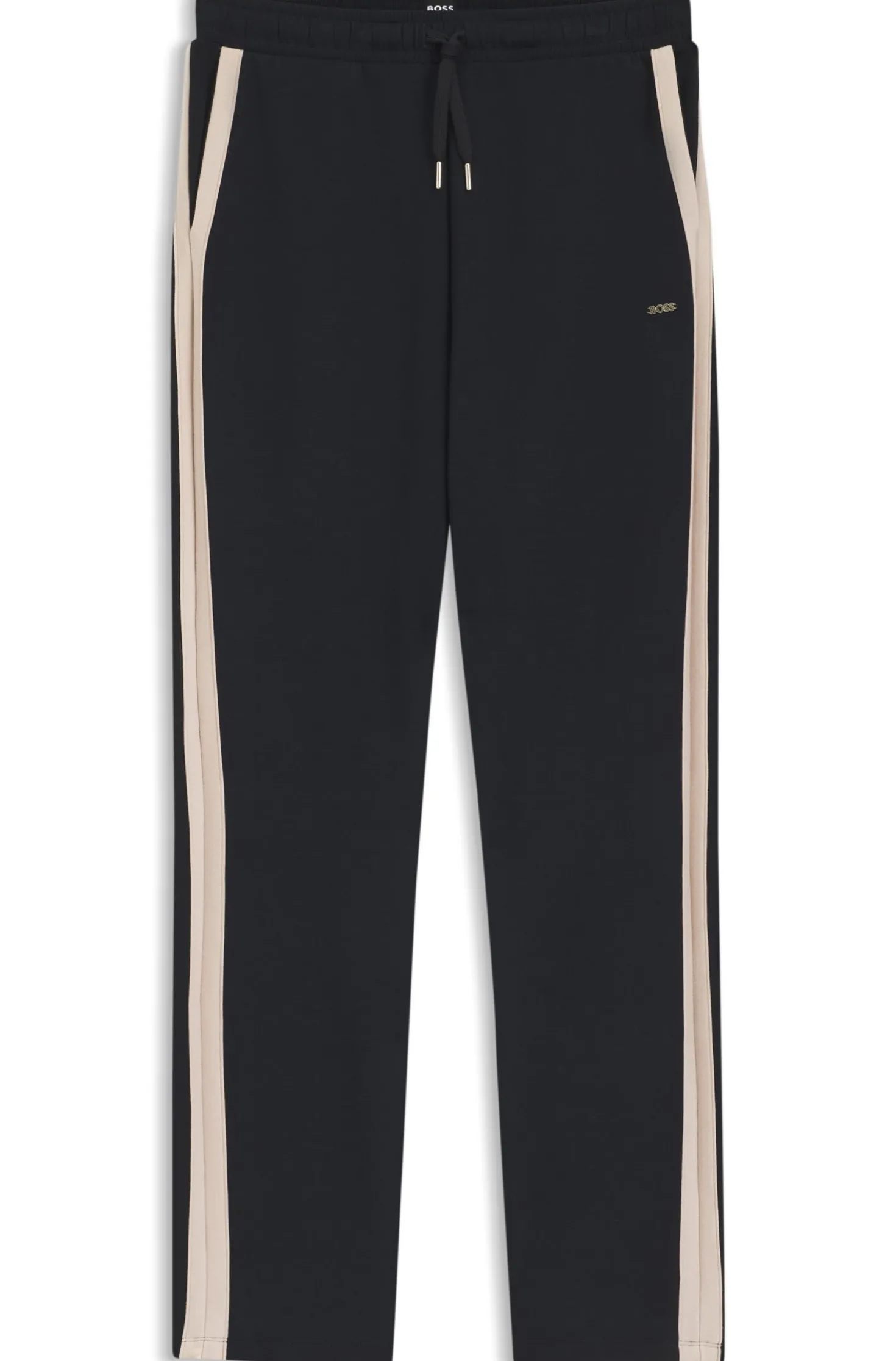 Tapered-fit tracksuit bottoms with contrast inserts
