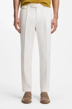 Tapered-fit trousers in a cotton blend