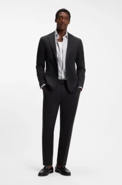 Tapered-fit trousers in cotton-blend jersey