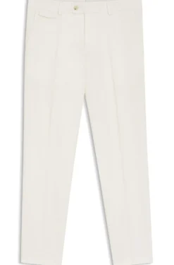 Tapered-fit trousers in easy-iron stretch-cotton poplin