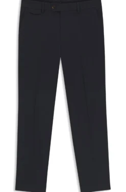 Tapered-fit trousers in easy-iron stretch-cotton poplin