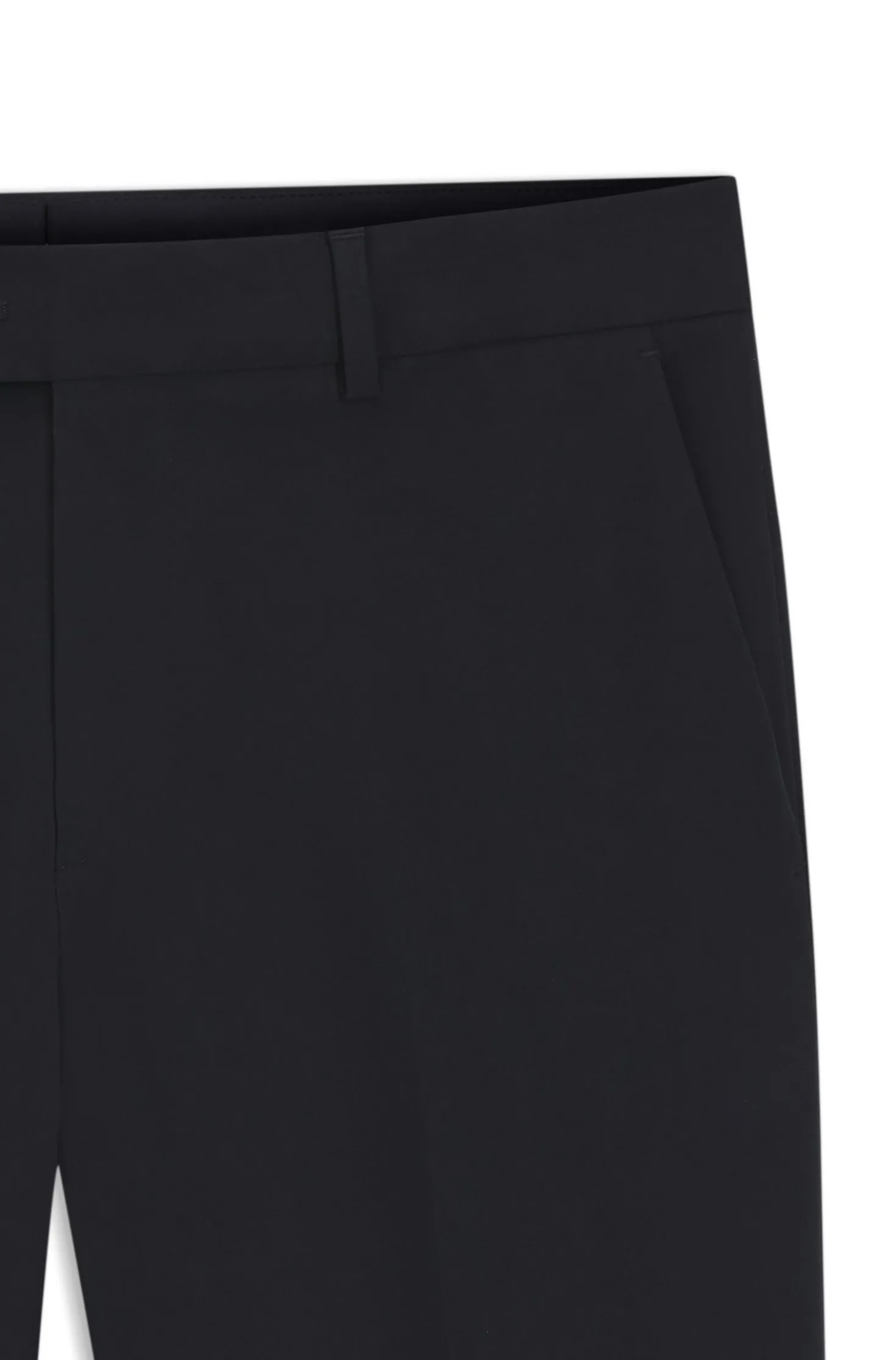 Tapered-fit trousers in easy-iron stretch-cotton poplin