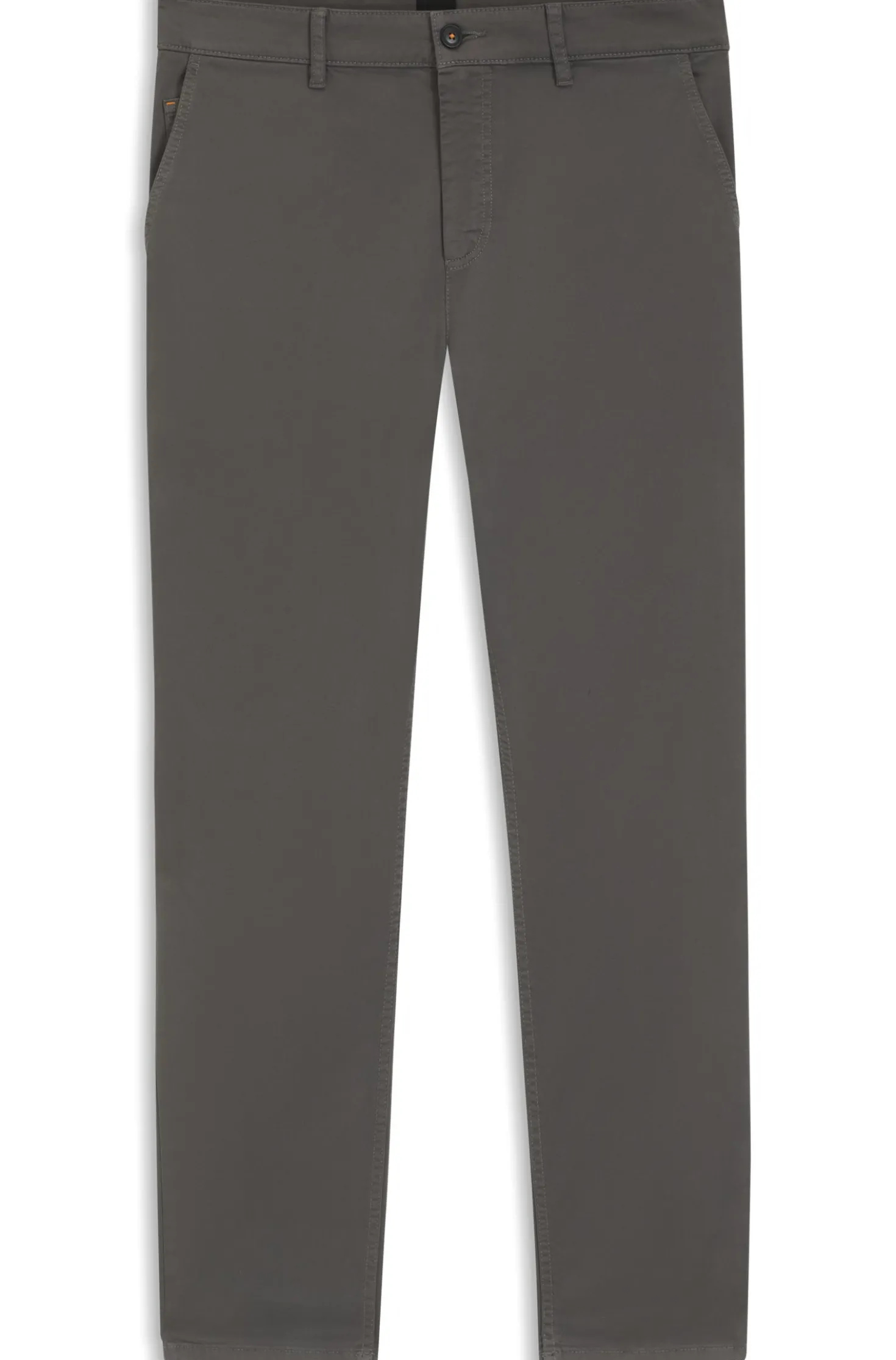 Tapered-fit trousers in stretch-cotton satin