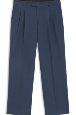 Tapered-fit trousers in stretch-cotton twill