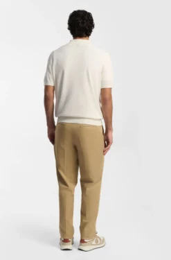 Tapered-fit trousers in stretch cotton