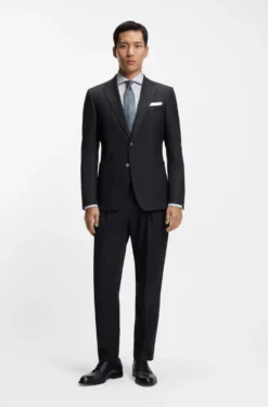 Tapered-fit trousers in stretch cotton