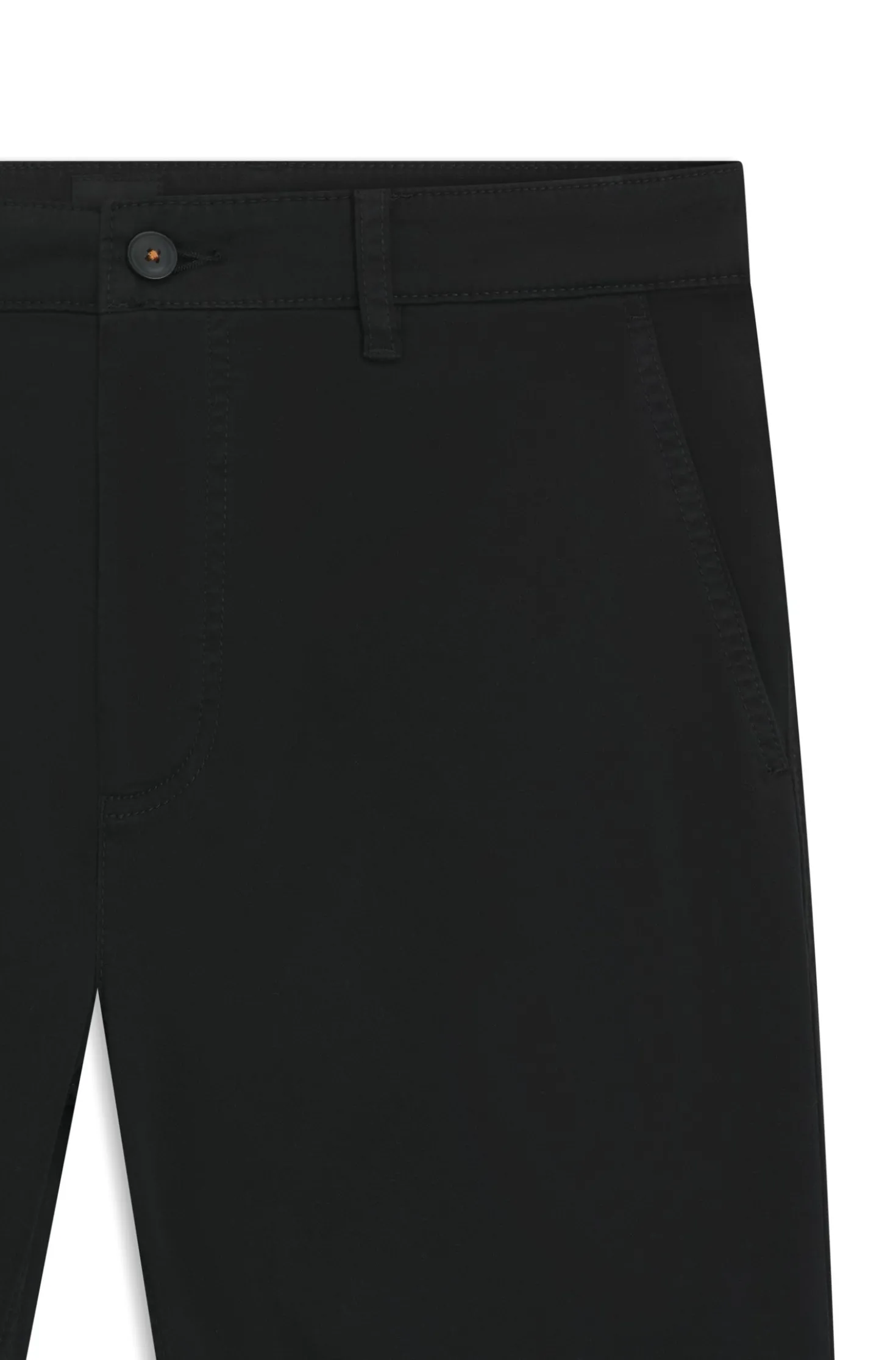 Tapered-fit trousers in stretch-cotton satin