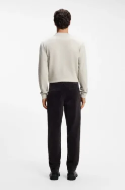 Tapered-fit trousers in stretch-cotton corduroy
