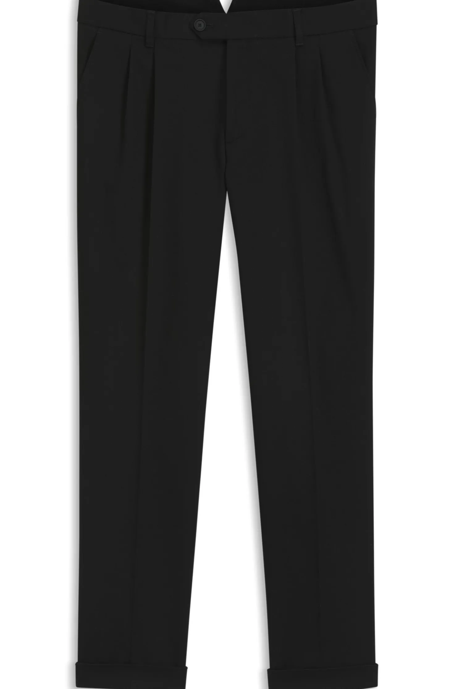 Tapered-fit trousers in stretch-cotton twill